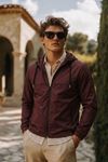 Erkek Trend Casual Astarlı Bordo Yağmurluk & Rüzgarlık