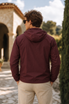 Erkek Trend Casual Astarlı Bordo Yağmurluk & Rüzgarlık