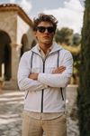 Erkek Trend Casual Astarlı Beyaz Yağmurluk & Rüzgarlık