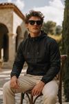 Erkek Trend Casual Astarlı Siyah Yağmurluk & Rüzgarlık