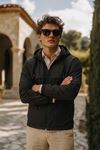 Erkek Trend Casual Astarlı Siyah Yağmurluk & Rüzgarlık
