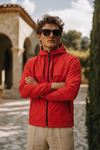 Erkek Trend Casual Astarlı Kırmızı Yağmurluk & Rüzgarlık