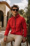Erkek Trend Casual Astarlı Kırmızı Yağmurluk & Rüzgarlık