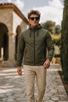 Erkek Trend Casual Astarlı Haki Yağmurluk & Rüzgarlık